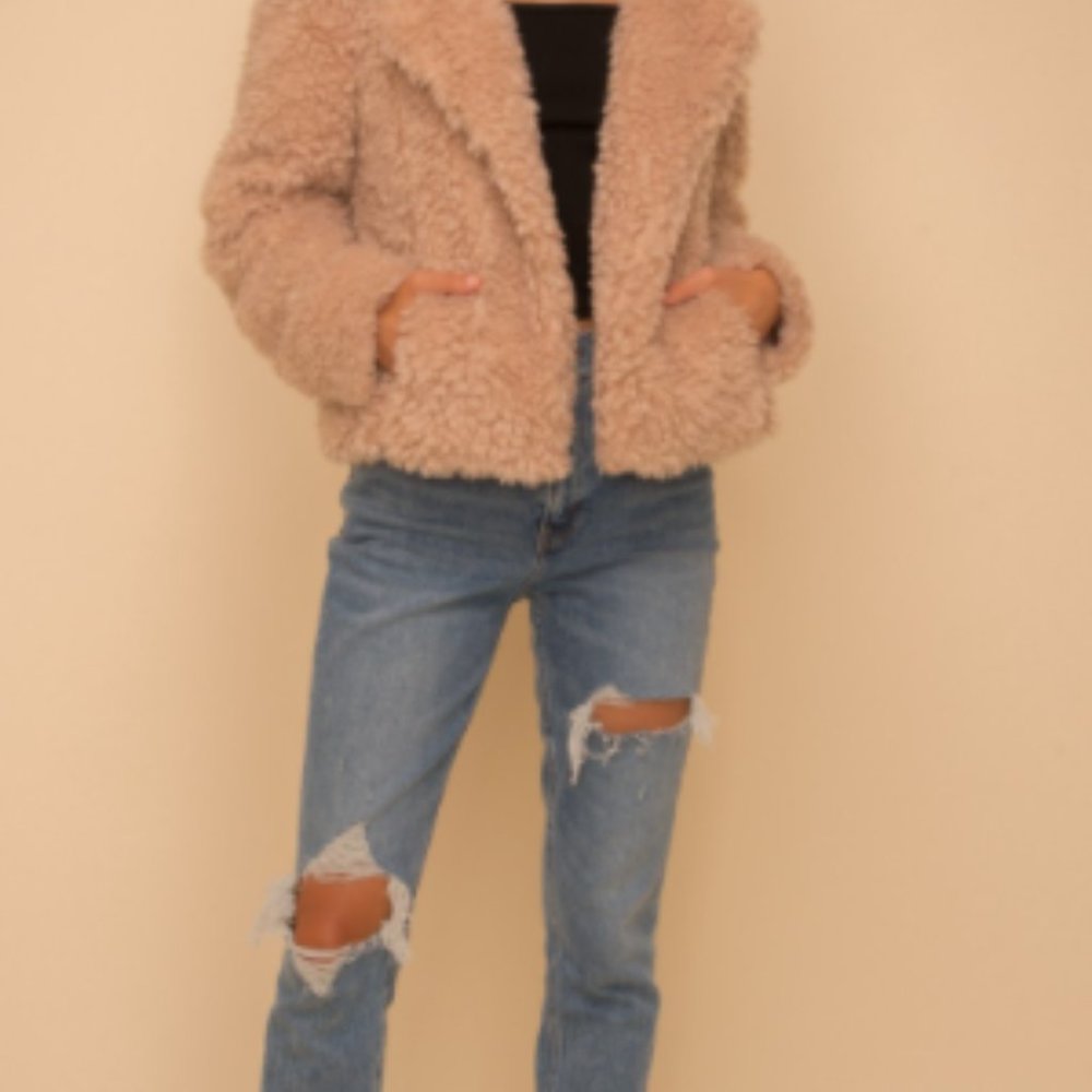 Tan Faux Jacket - Picture 3 of 6